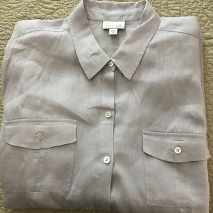 JJill linen Women’s XL Shirt Light Gray Beautiful